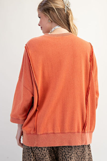 Soft relaxed fit sweatshirt with bold LOVE patch