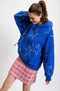 Easel Starfish Embroidered Mineral-Wash Terry Hoodie – Coastal Casual Comfort