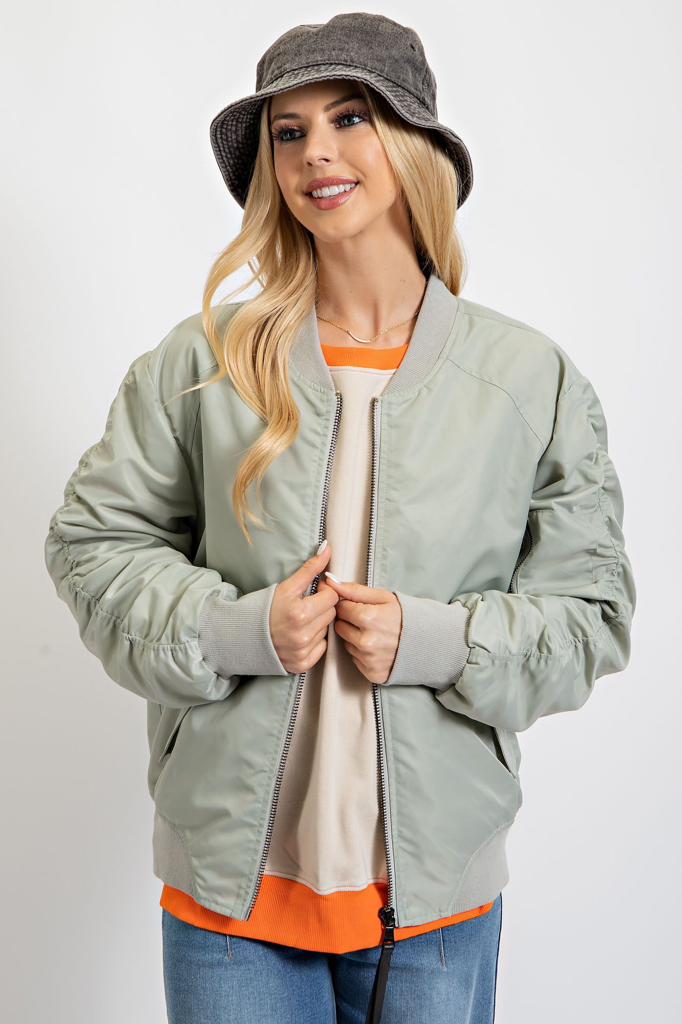 PARACHUTE ZIP UP BOMBER JACKET by EASEL