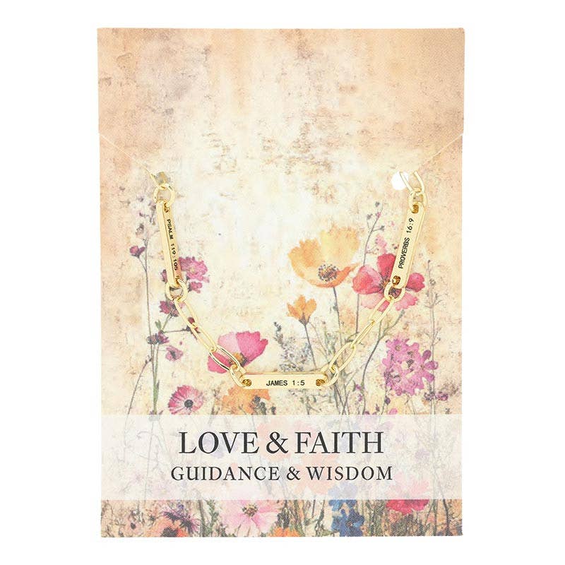 Love & Faith Gold Bracelet | Assorted Inspirational Faith Bracelet
