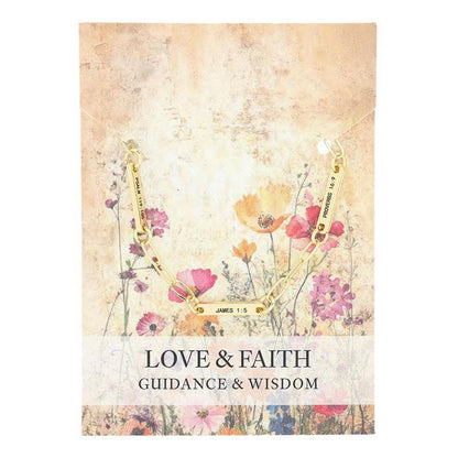 Love & Faith Gold Bracelet | Assorted Inspirational Faith Bracelet