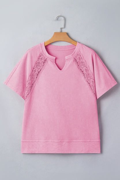 ~PREORDER ~ Pretty Little Lace Mineral Wash Tee ~PREORDER ~