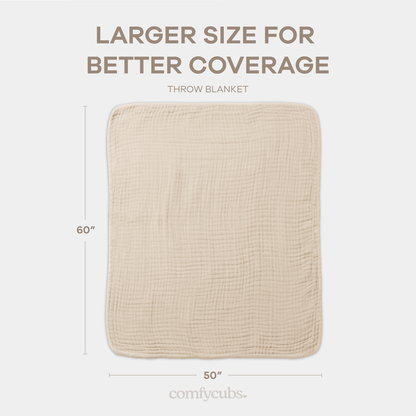 Muslin Baby Blanket | Swaddle Blanket | by Comfy Cubs