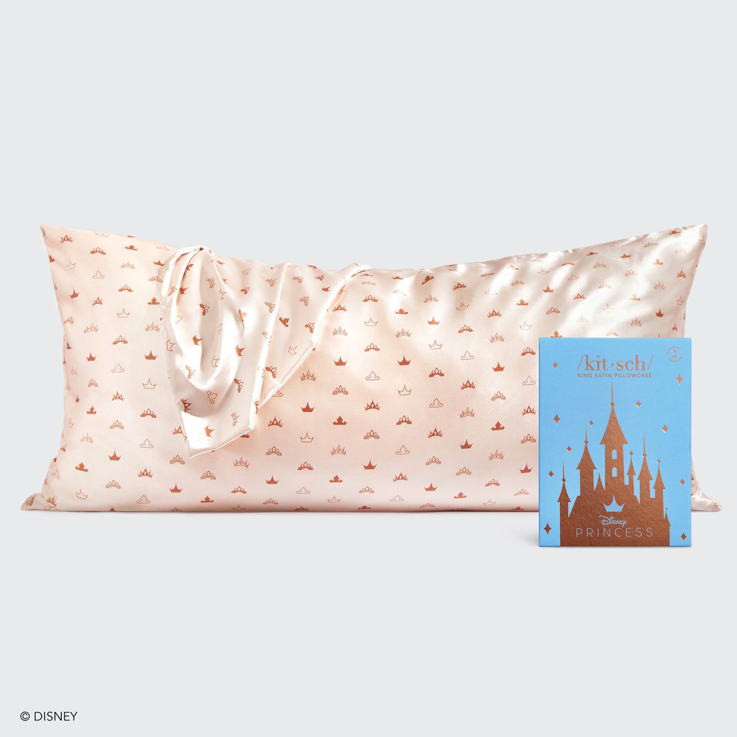 “Disney x Kitsch satin king pillowcase in Desert Crown”
“Luxury Disney satin pillowcase for frizz-free beauty sleep”
“King-size satin pillowcase with Disney Desert Crown design”