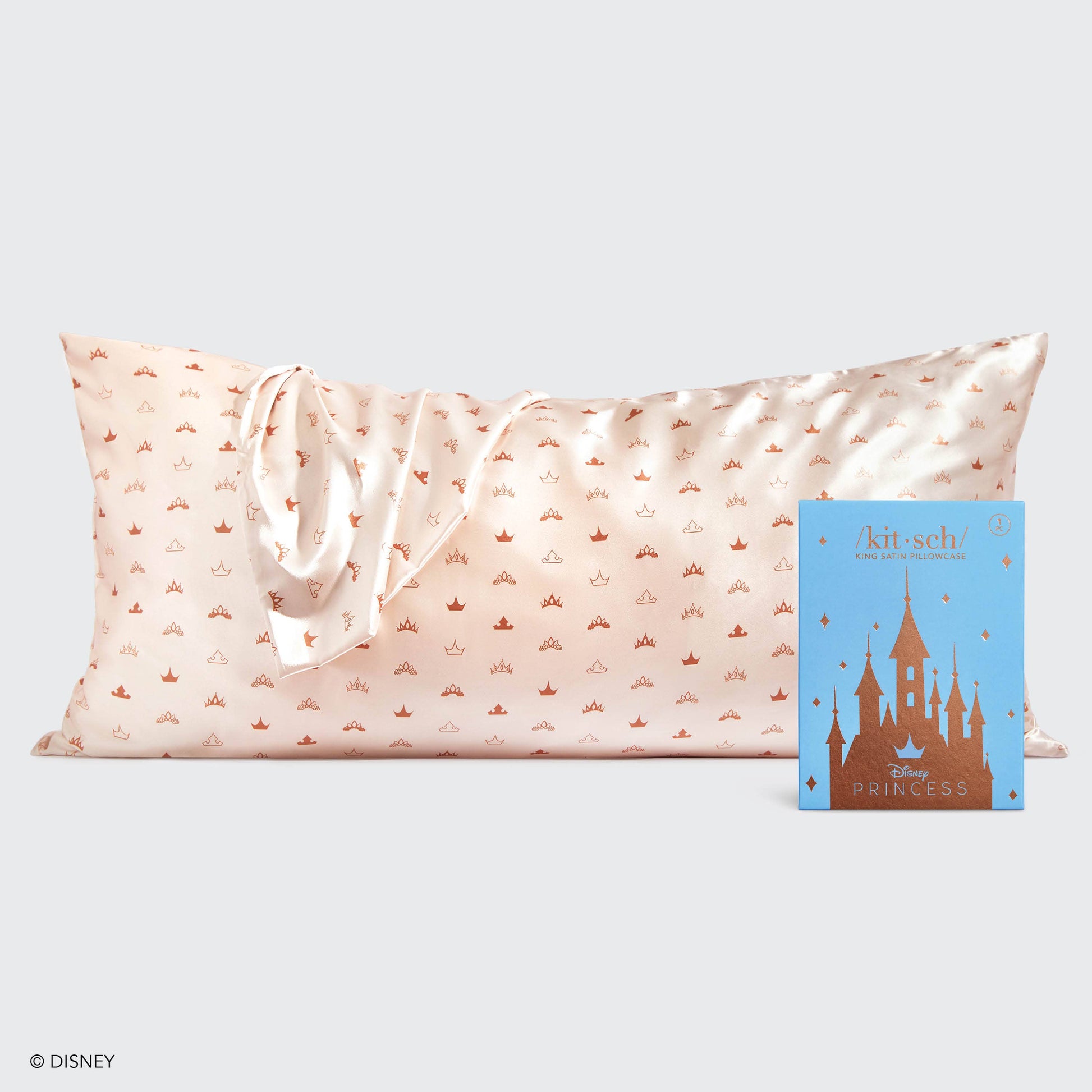 “Disney x Kitsch satin king pillowcase in Desert Crown”
“Luxury Disney satin pillowcase for frizz-free beauty sleep”
“King-size satin pillowcase with Disney Desert Crown design”