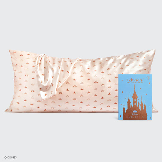 “Disney x Kitsch satin king pillowcase in Desert Crown”
“Luxury Disney satin pillowcase for frizz-free beauty sleep”
“King-size satin pillowcase with Disney Desert Crown design”