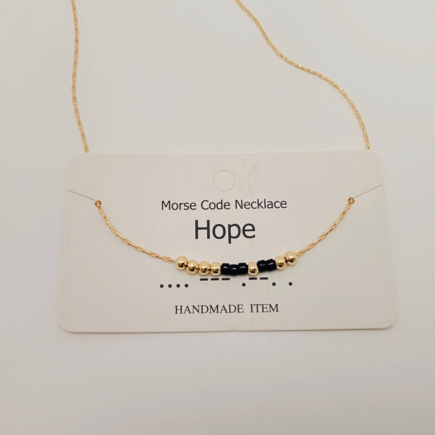 Personality Handmade Morse Code Necklace with Card