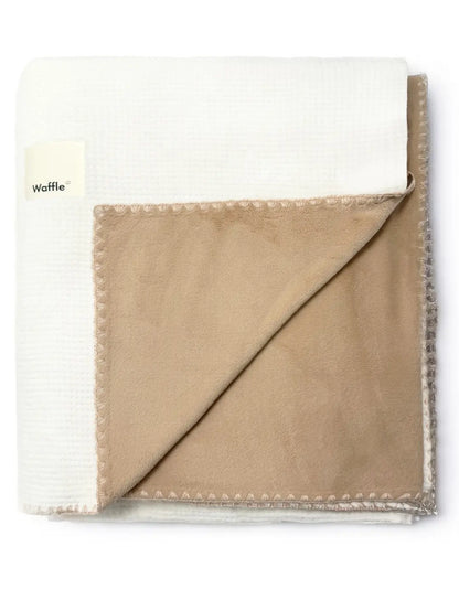 The Fluffery — Ultra-Soft Milk Flannel Velvet Waffle Weave Throw Blanket (50"x60")