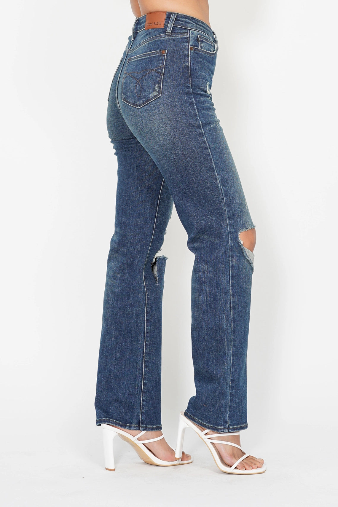 HW Ripped Knee Dad Jean – Judy Blue Jeans