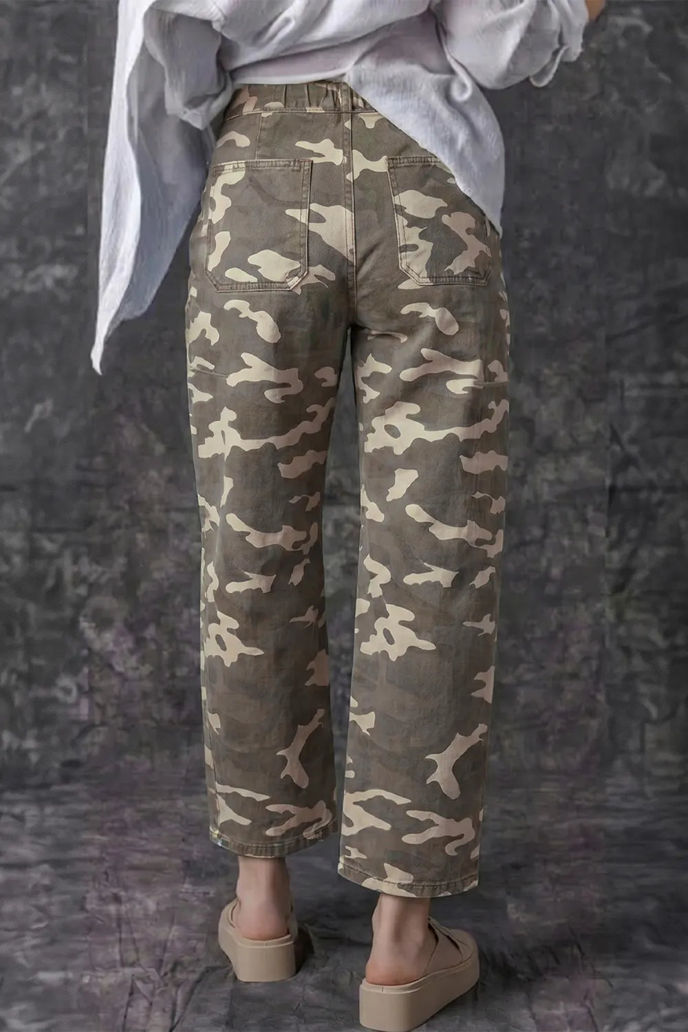 ~PREORDER~ Hidden in Plain Sight Camo Drawstring Barrel Jeans ~PREORDER~