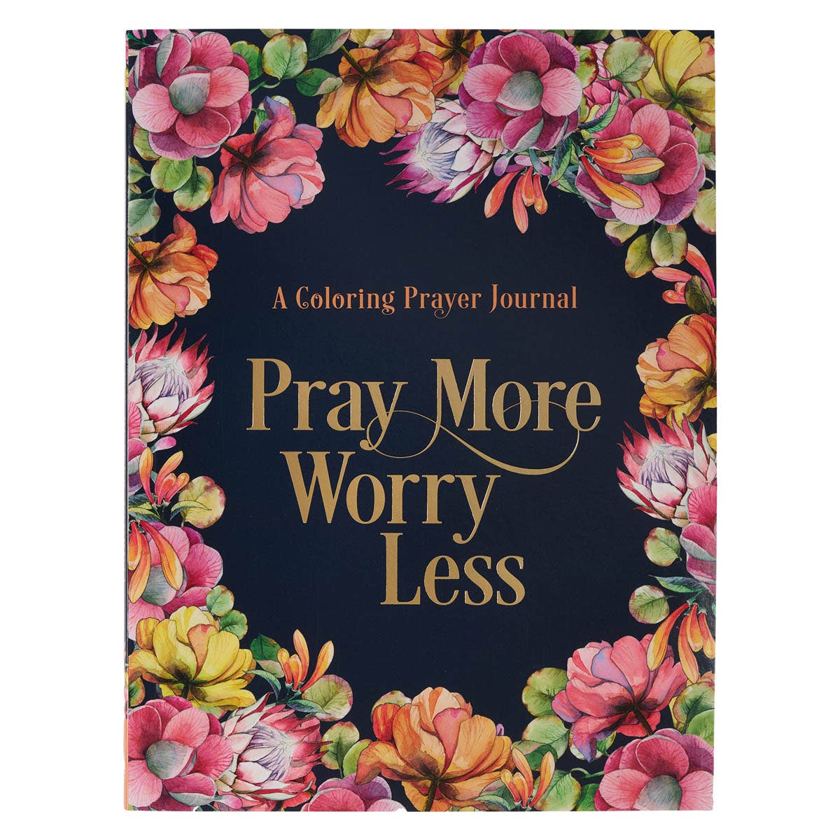 Pray More Worry Less Coloring Prayer Journal | Guided Christian Prayer Journal