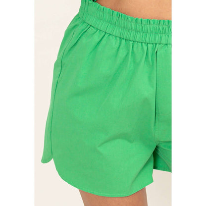 Easy Days Poplin High Waist Shorts by Double Zero