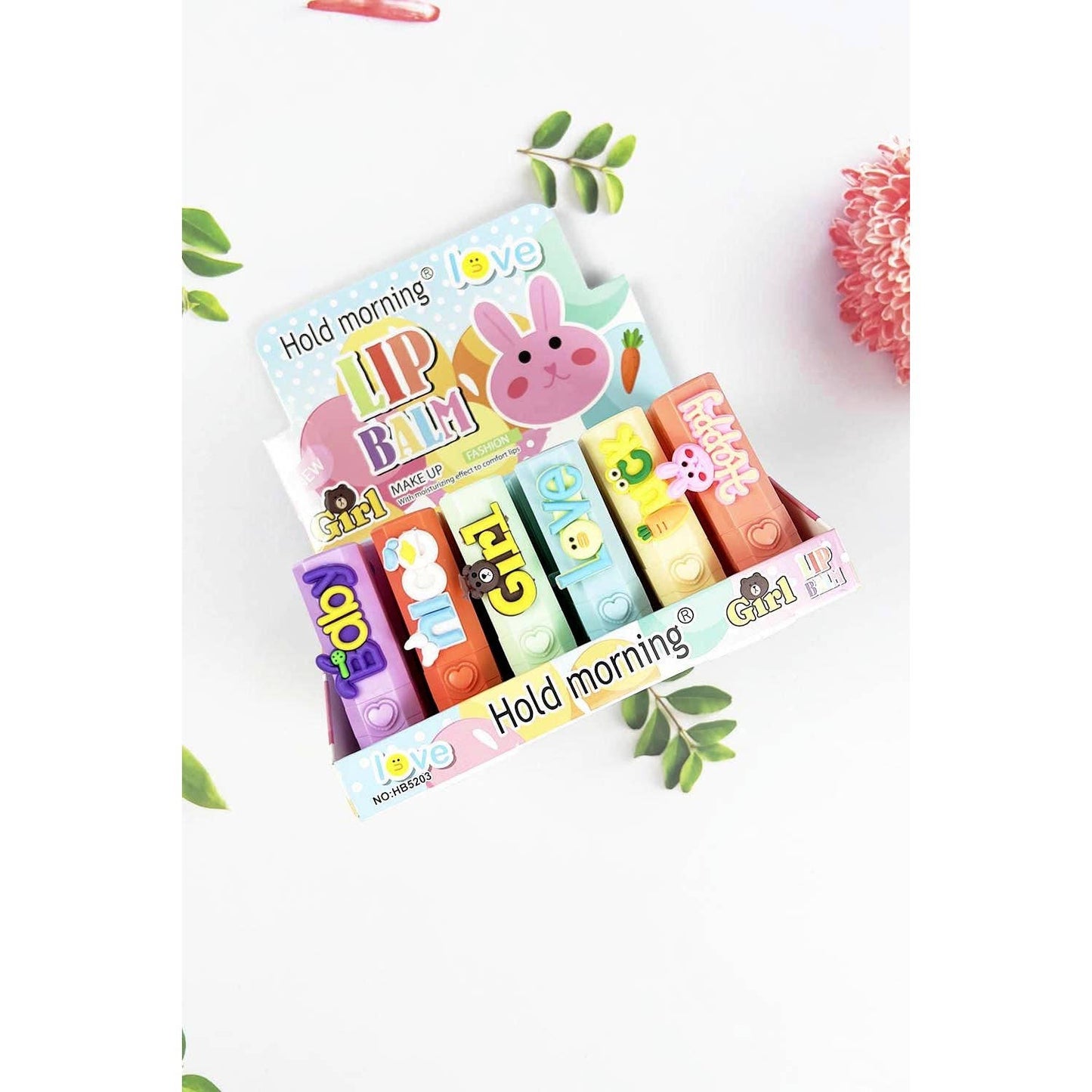 LIP BALM WITH CUTE SILICONE DESIGN