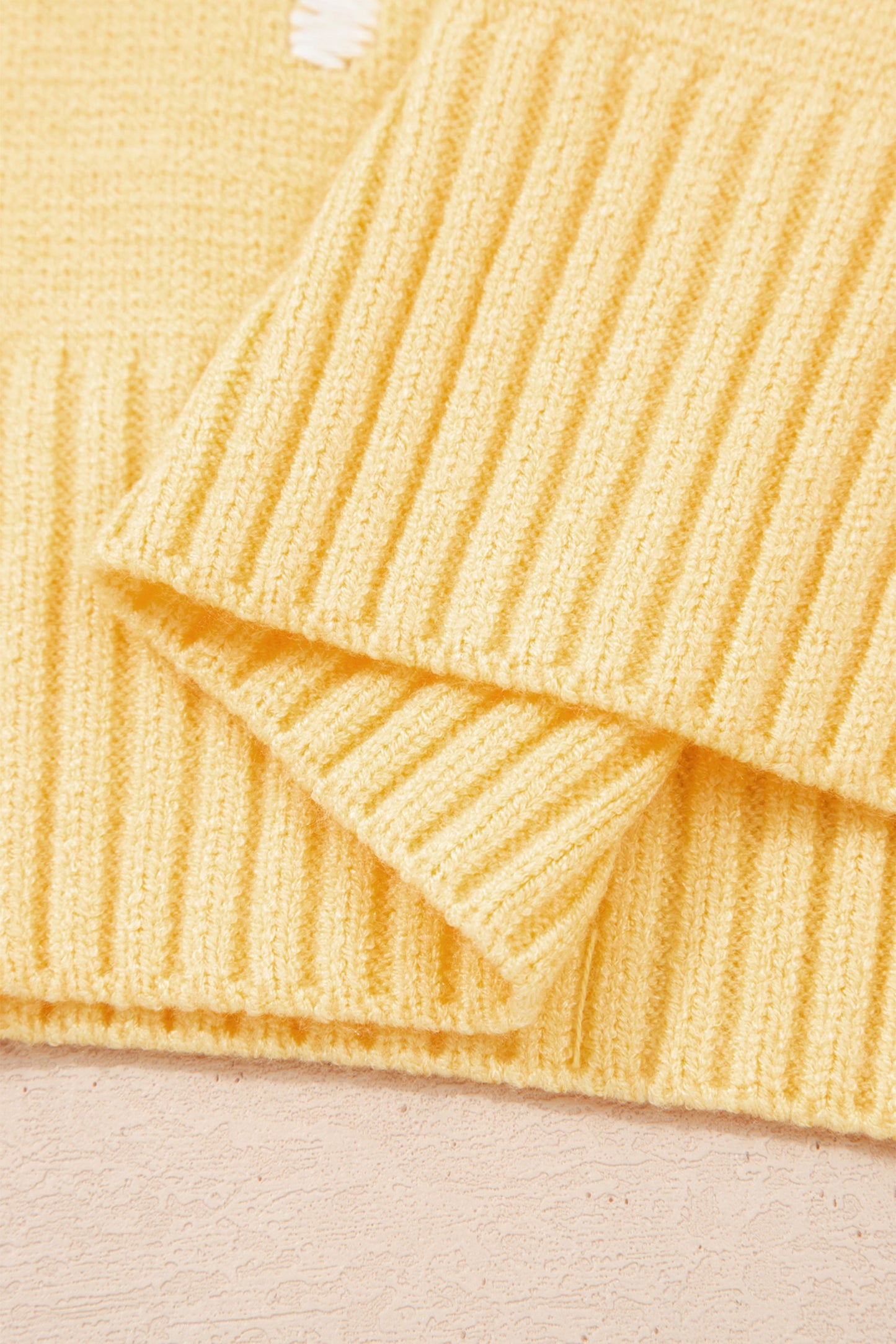 Sunshine Dot Short Sleeve Sweater | Yellow Polka Dot Knit Top