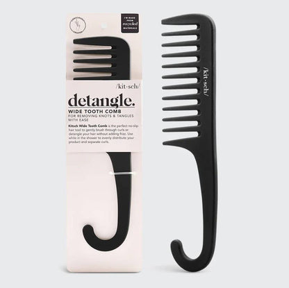 Kitsch Wide Tooth Detangling Comb | Curved Shower Comb for Wet or Dry Hair