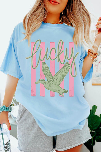 ~PREORDER ~ Lucky Duck Tee on Light Blue ~PREORDER ~