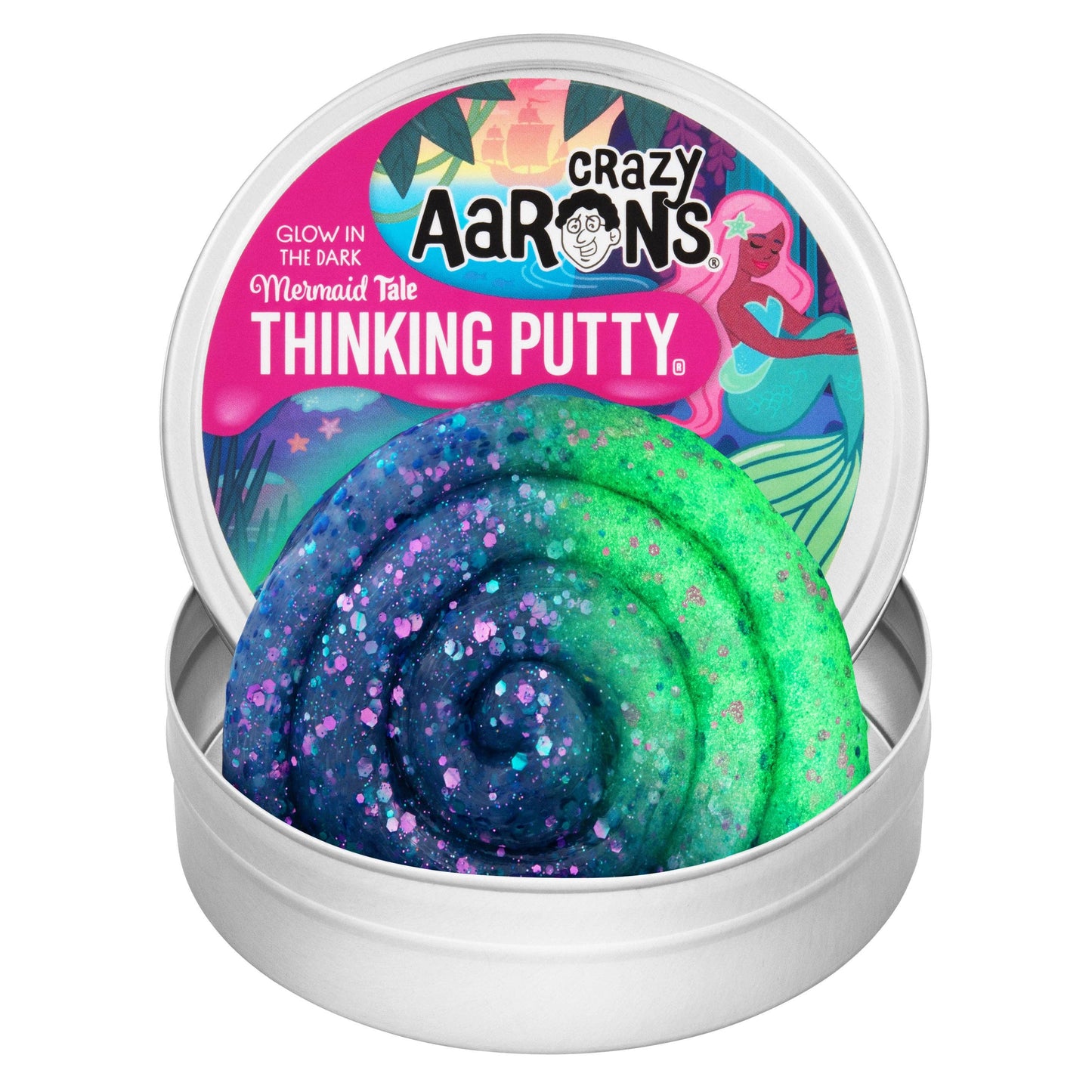 Mermaid Tale® Thinking Putty® – Glow in the Dark Color-Shifting Sparkle Sensory Putty