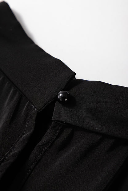 ~PREORDER ~ Black Lace Sleeve Keyhole Blouse ~PREORDER ~