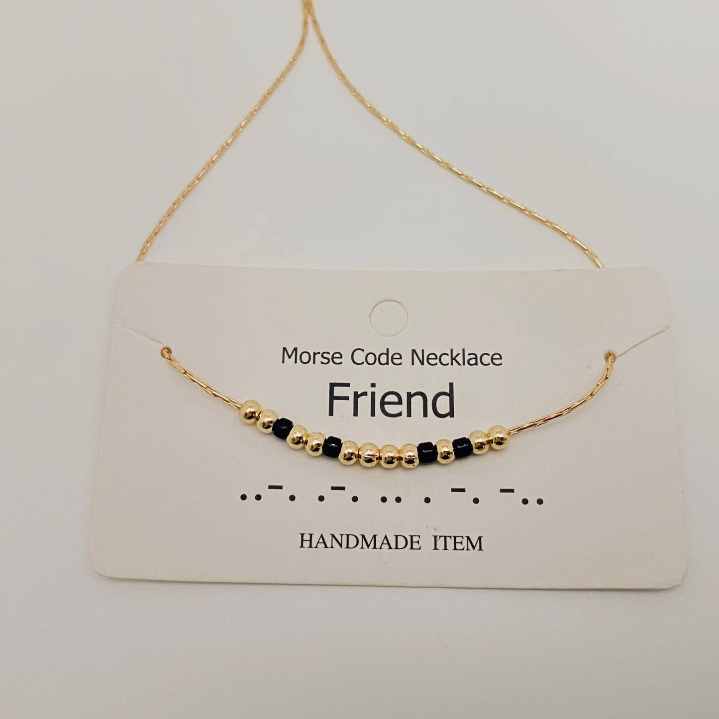 Personality Handmade Morse Code Necklace with Card