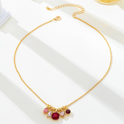 Gem Garden Necklace | Gold Multi-Color Crystal Charm Pendant Necklace