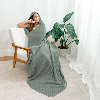 Adult Hooded Towel, Large Hoodie Blanket by Comfy Cubs