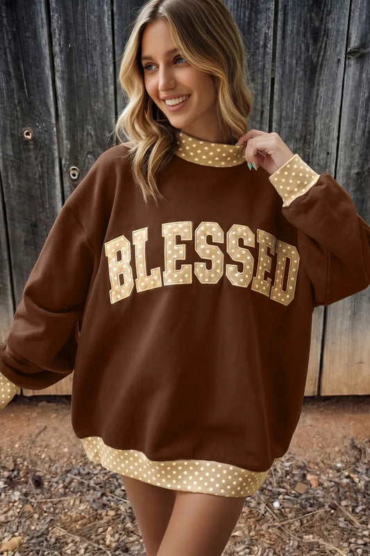 ~PREORDER~ Blessed in the Details Baggy Sweatshirt – Coffee ~PREORDER~