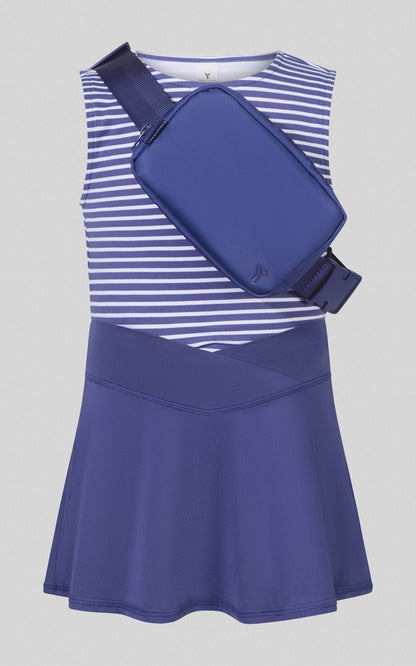 Little Girls Tank, Crossover Skort & Fanny Bag Set | 3-Piece Boutique Outfit
