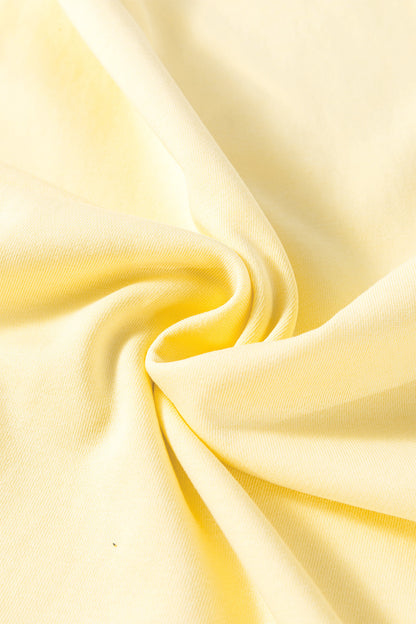 ~PREORDER ~ Yellow Cream Eyelet Lace Sleeve T Shirt Dress ~PREORDER ~
