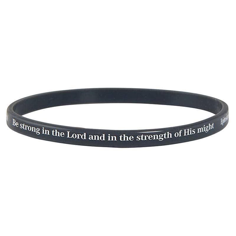 Threads of Faith Scripture Verse Silicone Bracelet Set | 4-Pack Christian Stretch Bracelets