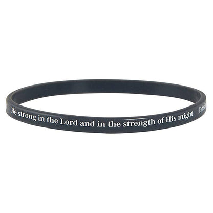 Threads of Faith Scripture Verse Silicone Bracelet Set | 4-Pack Christian Stretch Bracelets