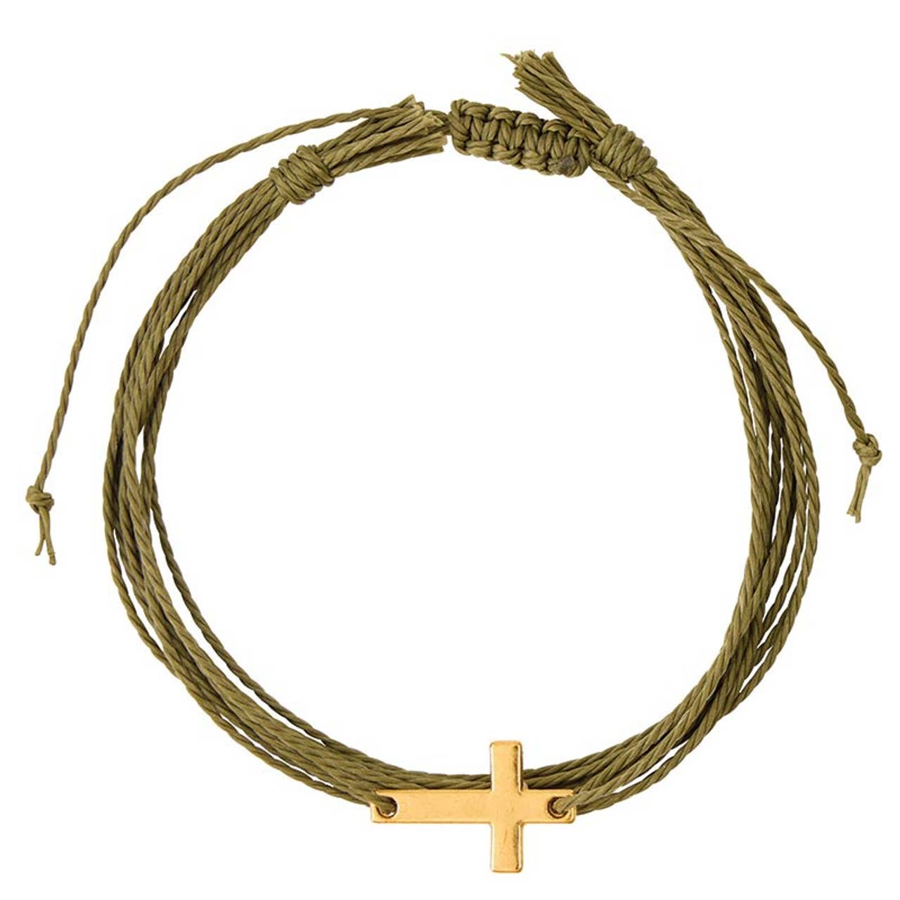 Faithful Findings Cross Woven Bracelet | Adjustable Multi-Color Faith Bracelet