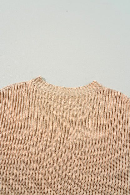 ~PREORDER~ Easy Layers Apricot Side Slit Knit Sweater ~PREORDER~