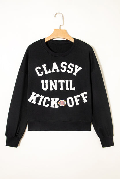 ~PREORDER ~ Classy Until Kickoff Plush Patch Sweatshirt ~PREORDER ~