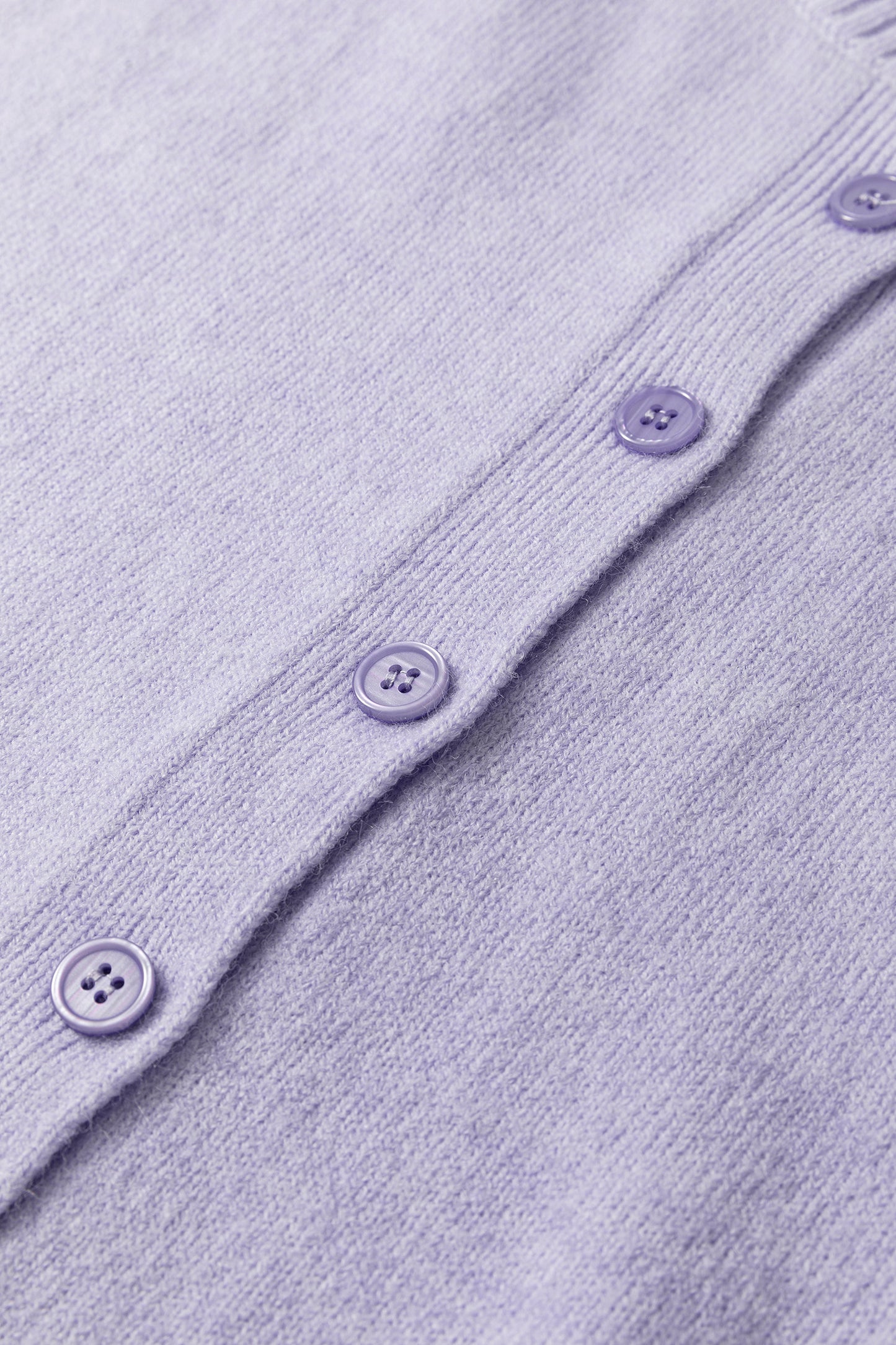 Lavendula Button-Down 3/4 Sleeve Boxy Knit Cardigan