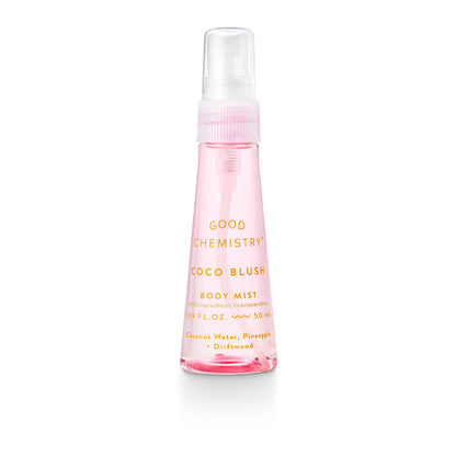 Good Chemistry Coco Blush Mini Body Mist | 1.7 oz Coconut Pineapple Fragrance Spray