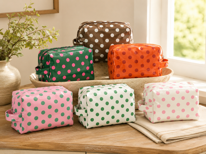 ~PREORDER ~ Polka Dot PVC Makeup Bag ~PREORDER ~