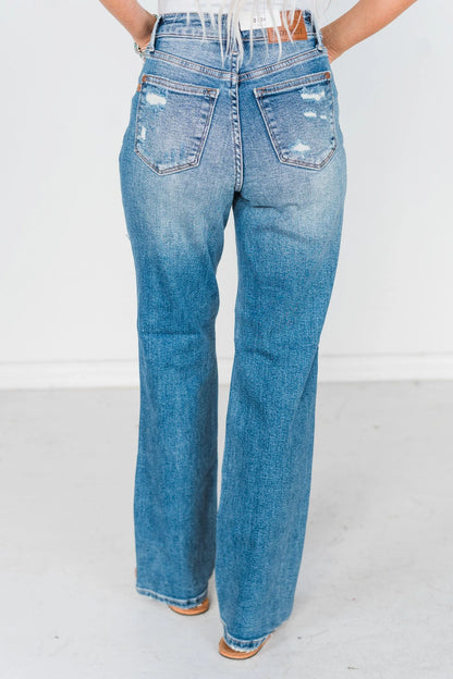 Judy Blue High-Waisted Heavy Destroy Straight Jeans – Effortlessly Edgy & Unbelievably Comfy
