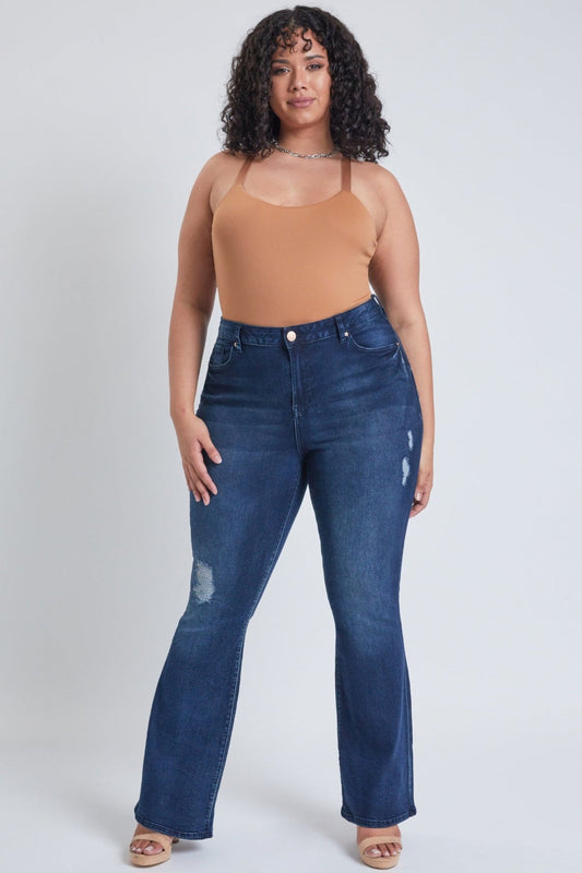 JUNIOR PLUS SIZE BASIC FLARE JEAN YMI