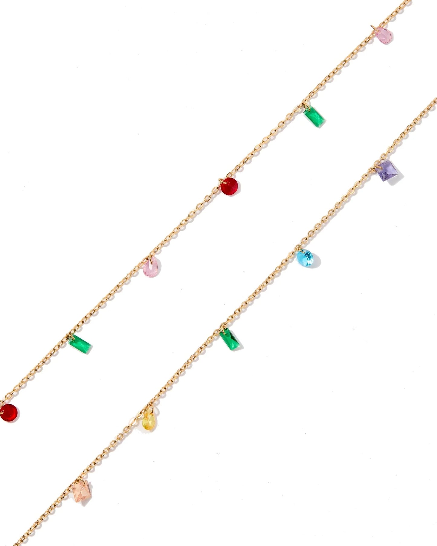 Linny Co. Allegra Multi Necklace | Colorful Stone Gold Adjustable Necklace