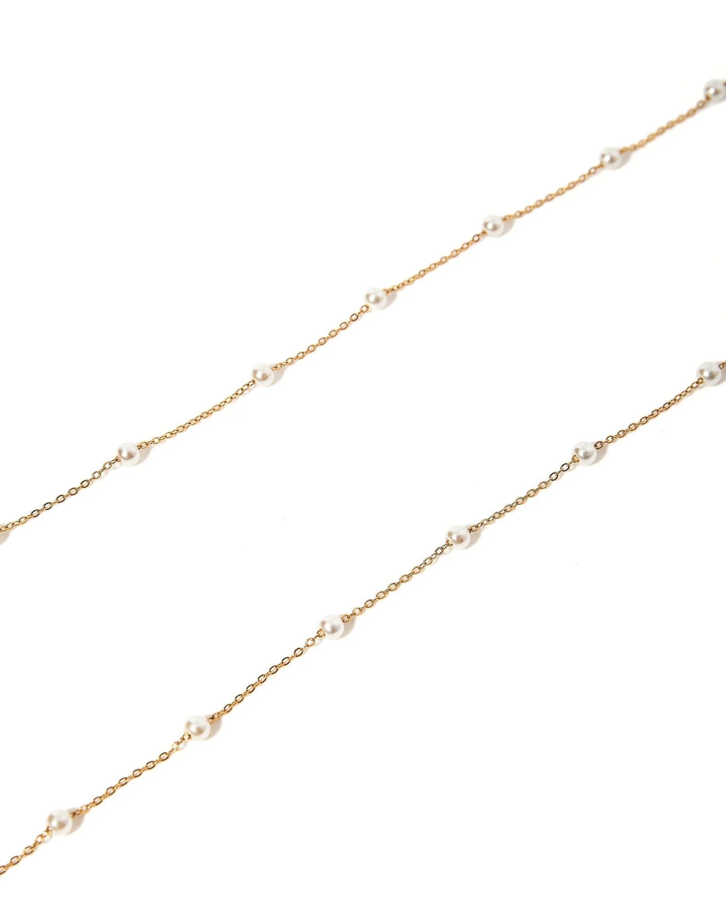 Linny Co. Dabney Pearl Gold Necklace | Pearl Accent Adjustable Gold Necklace