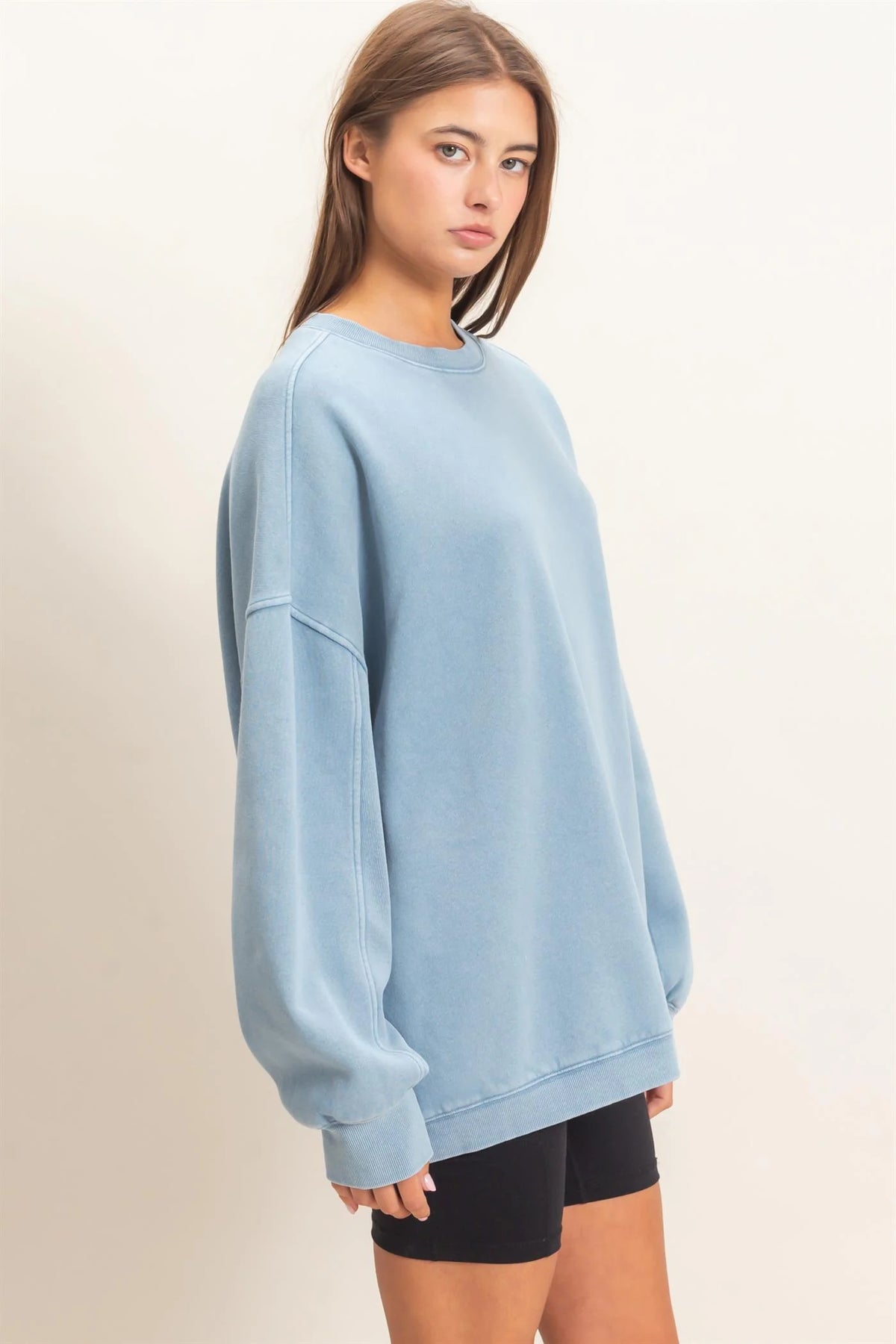 HyFVE / Double Zero Acid Wash Crewneck Sweatshirt | DZ26E268 Vintage Wash Pullover