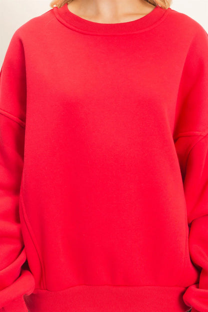 Bold & Cozy Oversized Sweatshirt | HyFve / Double Zero Dropped Shoulder Crewneck