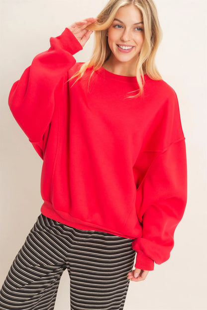 Bold & Cozy Oversized Sweatshirt | HyFve / Double Zero Dropped Shoulder Crewneck