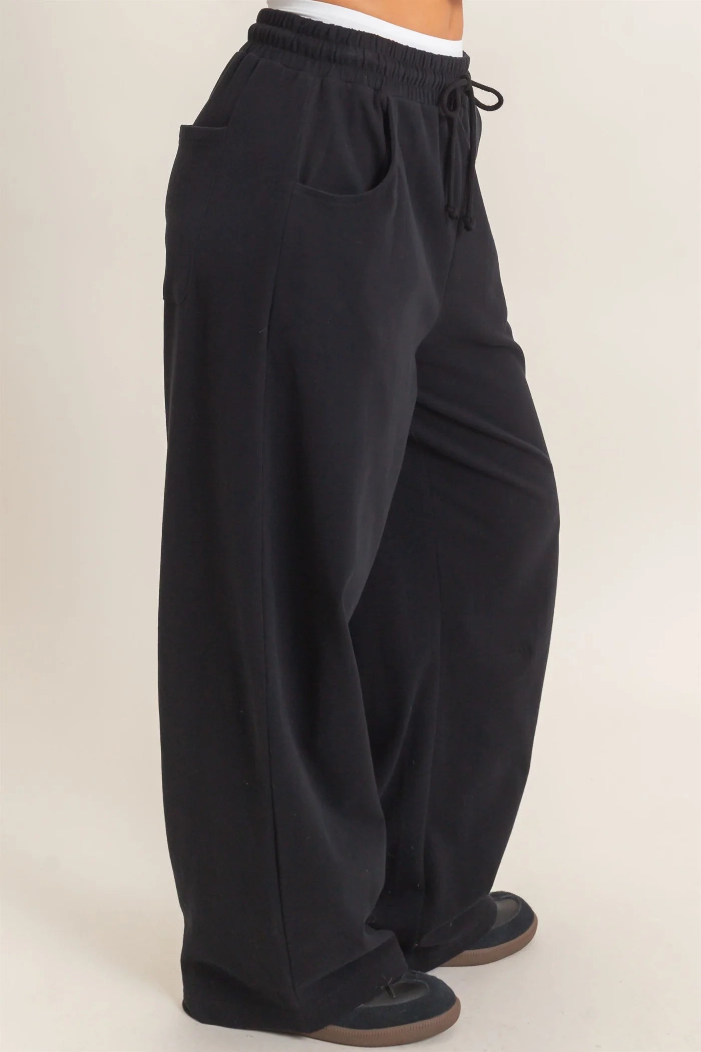Washed Barrel Sweatpants by Double Zero | Drawstring Casual Boutique Pants