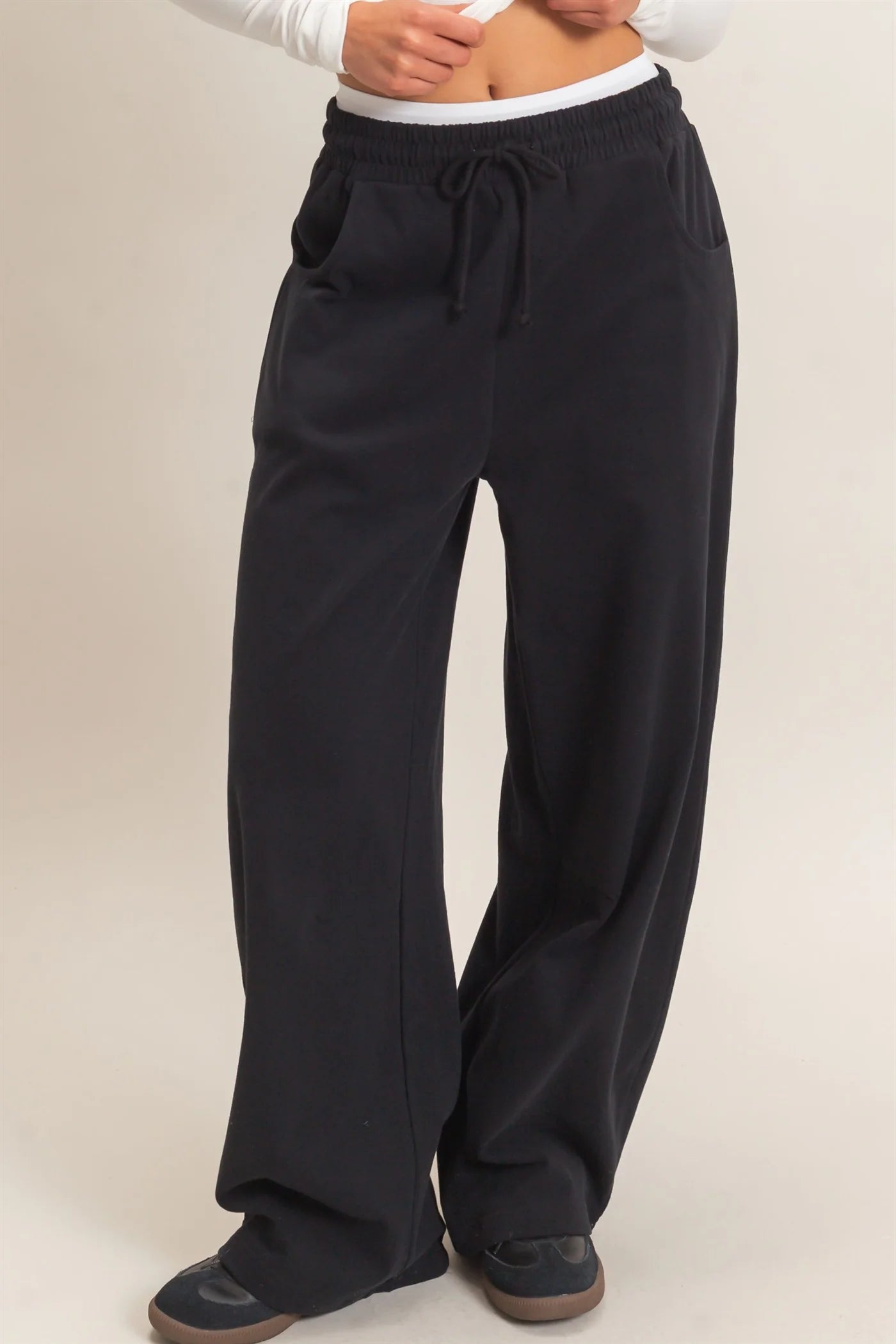 Washed Barrel Sweatpants by Double Zero | Drawstring Casual Boutique Pants