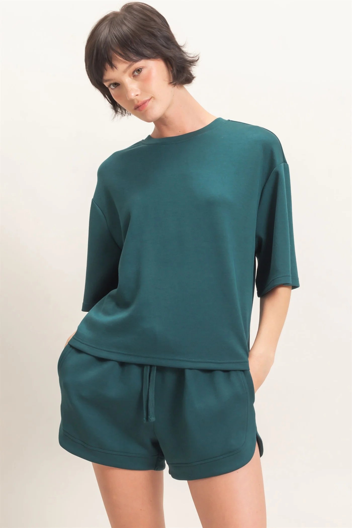 Loose Fit Crew Neck Short Sleeve Top | By HYFVE