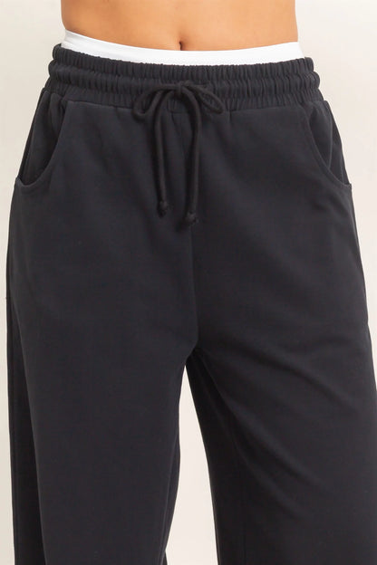 Washed Barrel Sweatpants by Double Zero | Drawstring Casual Boutique Pants