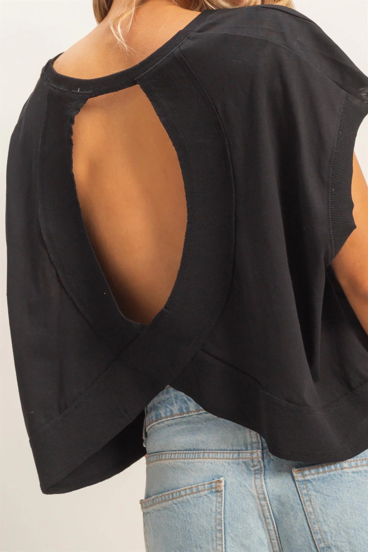 Easy Breezy Babe Boxy Crew Neck Crop Top | Relaxed Fit Casual Tee