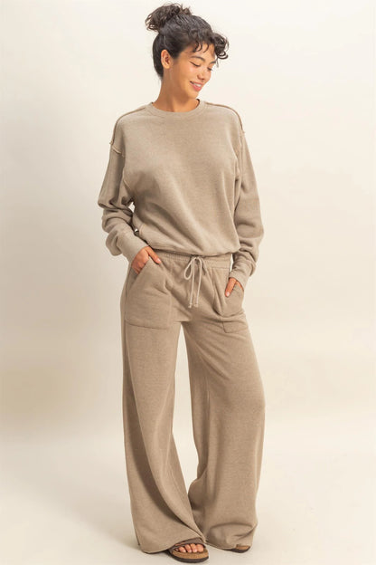 HyFVE / Double Zero Laid Back Luxe Raw Edge Sweatshirt | Burnout French Terry Crewneck Pullover