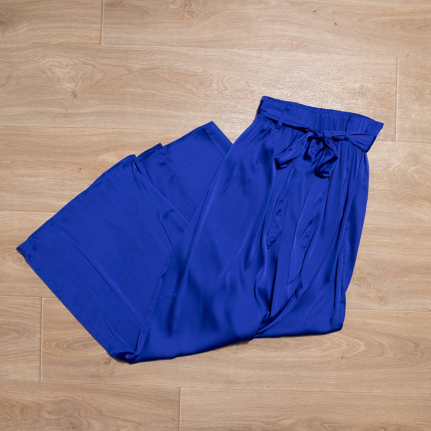 Royal Flow Tie-Waist Palazzo Pants